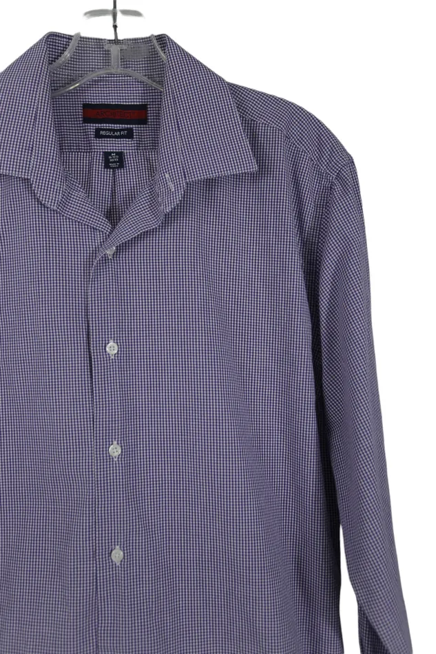 Architect Regular Fit Purple Plaid Shirt M 1515 12 3233 Architect Earrings