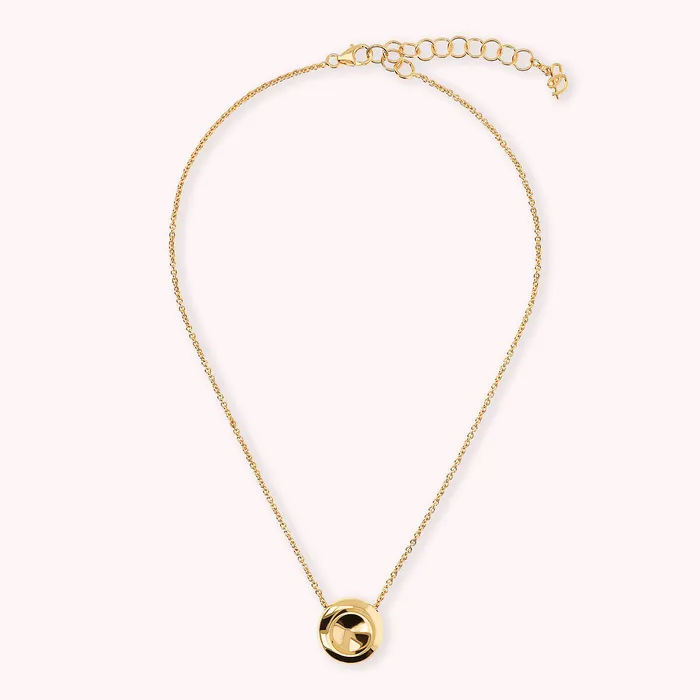 Collana Golden Catena Rolo con Pendente a Bottone Lucido Bronzallure Earrings