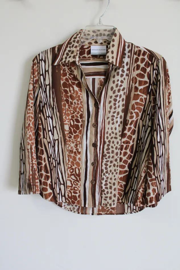 Earrings Alfred Dunner Alfred Dunner Animal Print Blouse 6 Petite