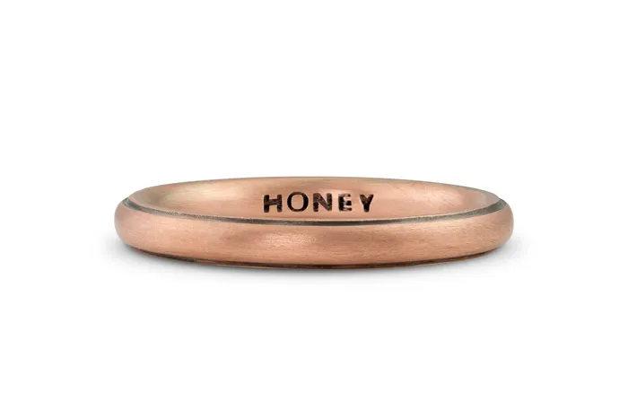 Honey Jewelry Co Mens Striped Wedding Band 3mm Rings Honey Jewelry Co Mens Striped Wedding Band 3mm Rings