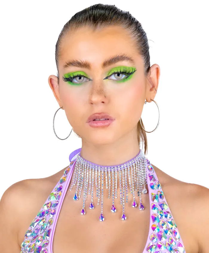 Necklaces THE LUMI SHOP Lilac Rhinestone Necklace Necklaces THE LUMI SHOP Lilac Rhinestone Necklace
