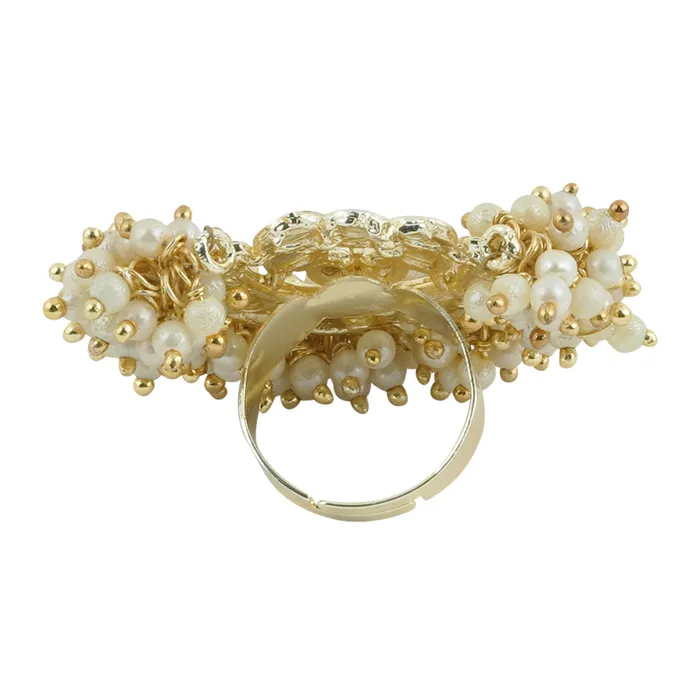 Rings Teejh Ushika Pearl and Polki Ring Teejh Rings Teejh Ushika Pearl and Polki Ring Teejh