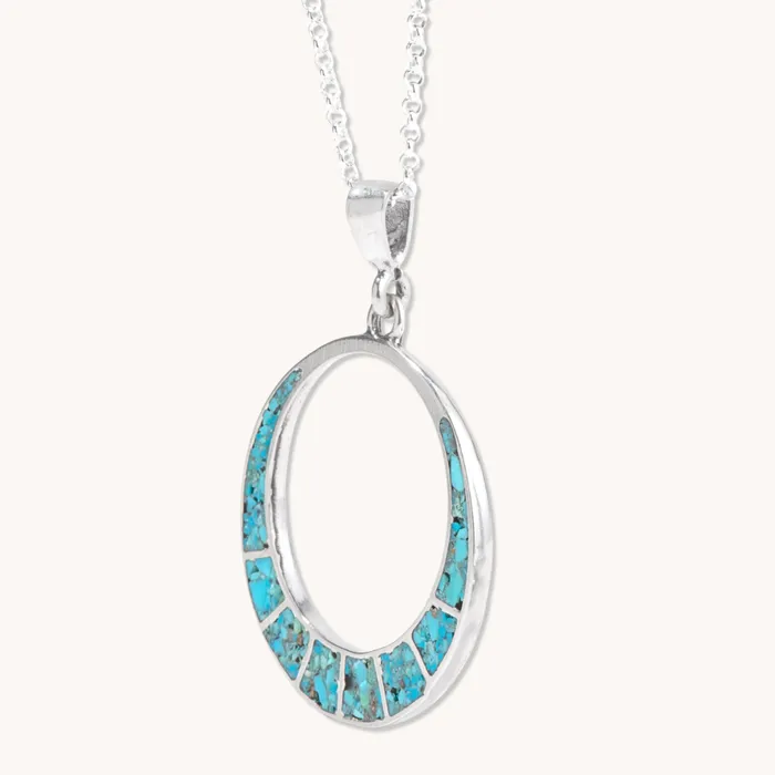 Turquoise Skies Necklaces Radiante Solar Eclipse Turquoise Pendant