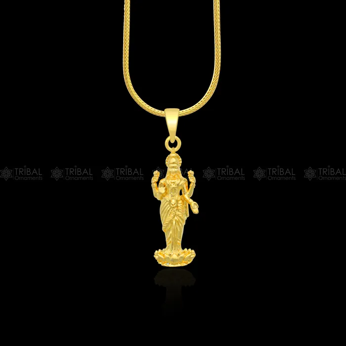 925 sterling silver gold polished Lord Maha Dhan Lakshmi maa divine pendant nsp911 TRIBAL ORNAMENTS Necklaces 925 sterling silver gold polished Lord Maha Dhan Lakshmi maa divine pendant nsp911 TRIBAL ORNAMENTS Necklaces
