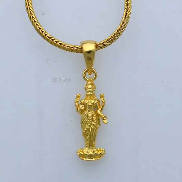 925 sterling silver gold polished Lord Maha Dhan Lakshmi maa divine pendant nsp911 TRIBAL ORNAMENTS Necklaces 925 sterling silver gold polished Lord Maha Dhan Lakshmi maa divine pendant nsp911 TRIBAL ORNAMENTS Necklaces